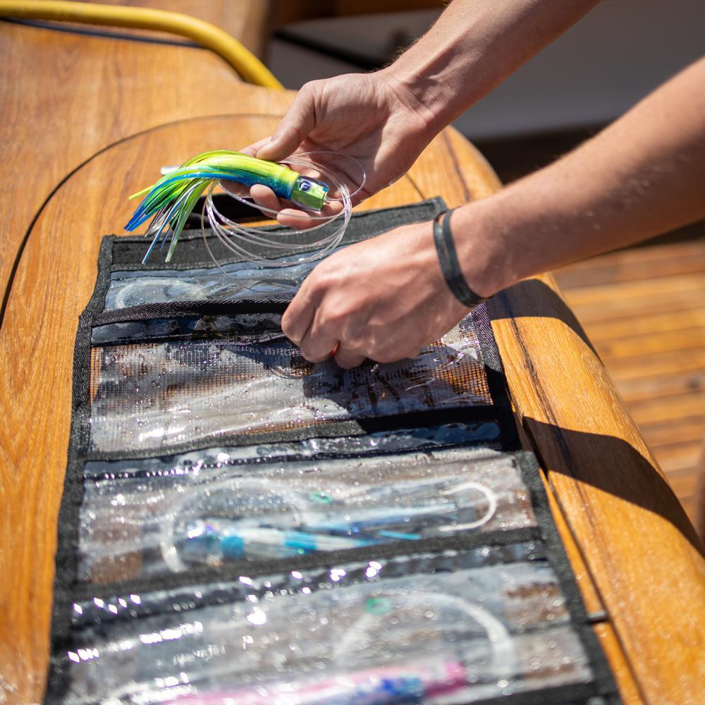 SIX POCKET LURE Wrap Offshore tuna fishing Bag 20x7 (Pocket 2x6) - Black  $6.99 - PicClick