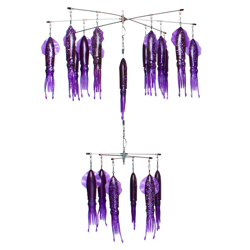 Double Tier Vivid Deep Purple No Tangle 24" x 12" Squid Dredge