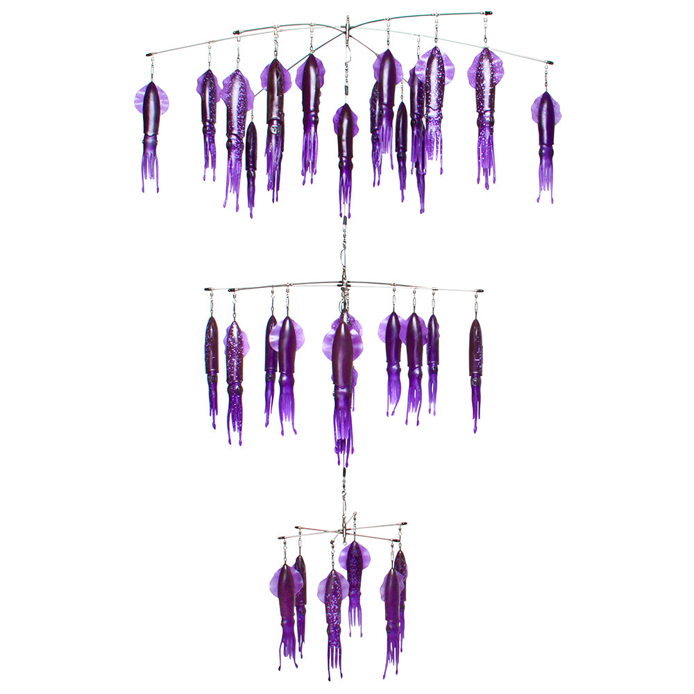 Triple Tier Vivid Deep Purple No Tangle 36" x 24" x 12" Squid Dredge