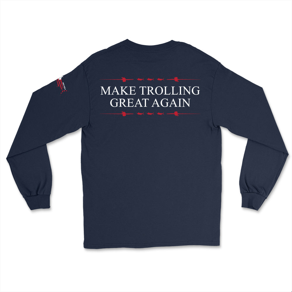 Make Trolling Great Again Long Sleeve Navy