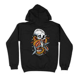 Retro Skull Hoody Black