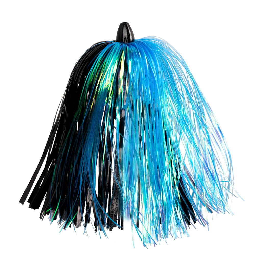 Bluewing Fishing Teaser Lure 3pcs Mylar Flash/Pearl/Hair Duster Skirt Lure Mylar Teaser Skirt Bucktail Teaser Tail Trolling Skirt for Saltwater