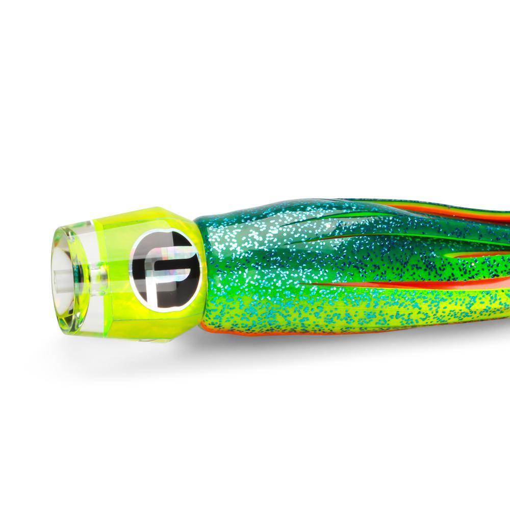 Mo Head Chugger Medium 11 Trolling Lure Chartreuse Shell / Lure Only